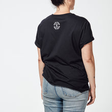 Charger l'image dans la galerie, T-shirt SHELTON noir en coton bio