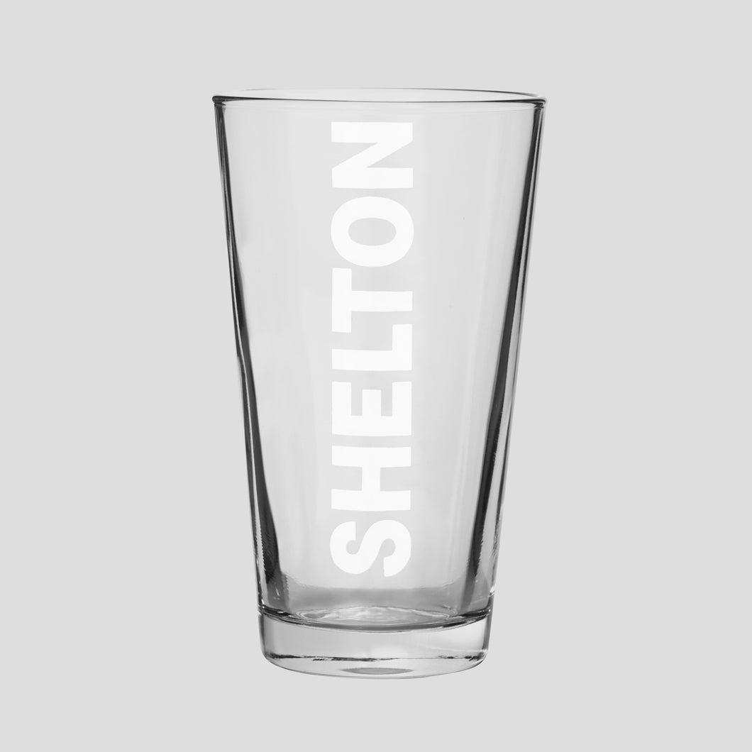 SHELTON pint glass 
